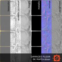 PBR damaged floor texture DOWNLOAD